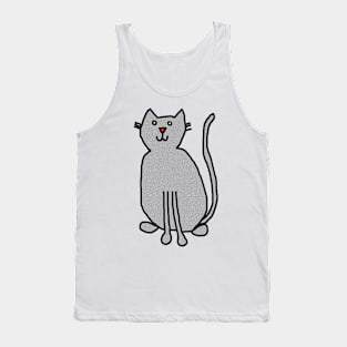 Cat Silver Tank Top